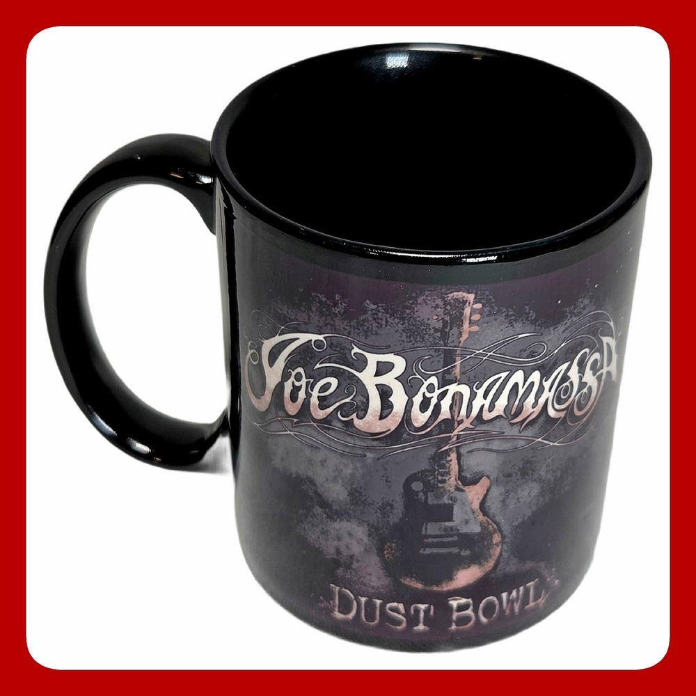Joe Bonamassa Dust Bowl Coffee Mug Black Ceramic Guitar Rock Blues Tour Merch